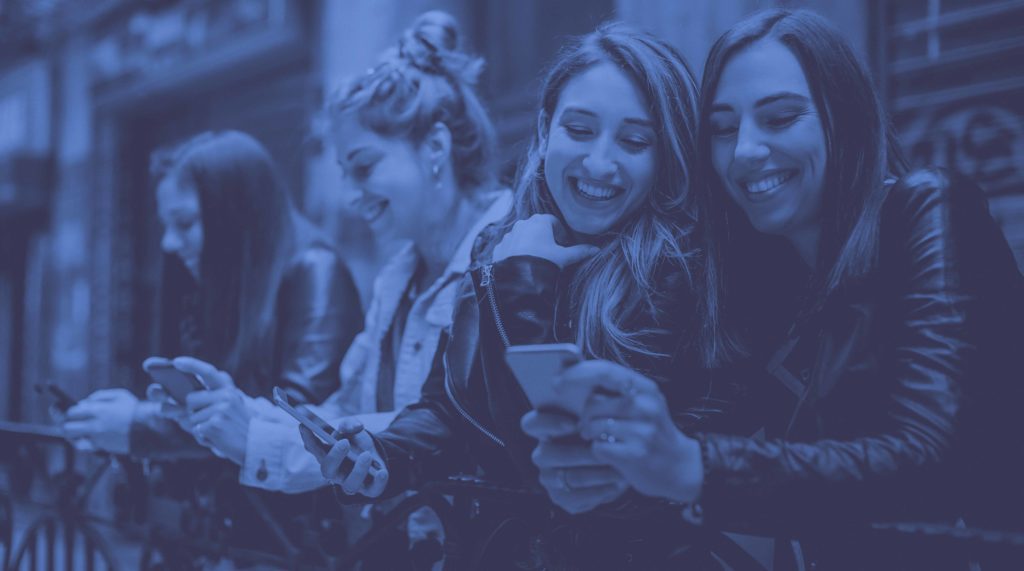 Girls on phones