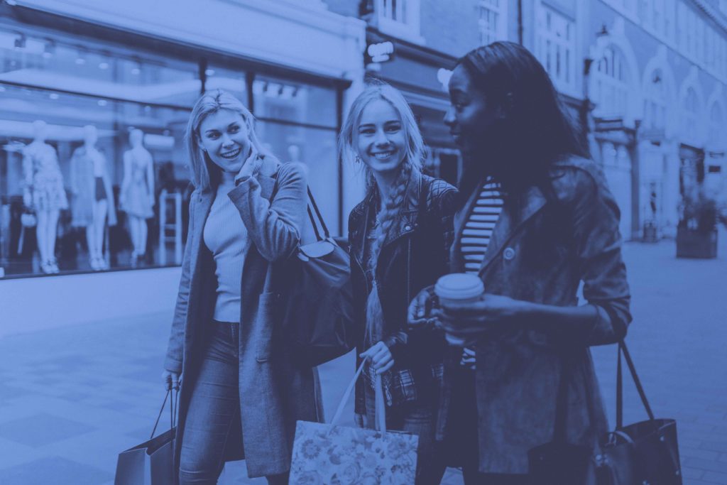 Girls shopping