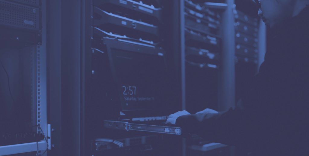 man on security computer